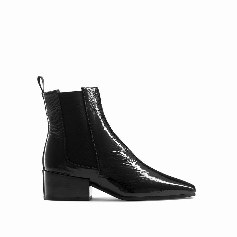 Russell & Bromley Lennox Square Toe Chelsea Boots Women's Black [NMW8682SZ]